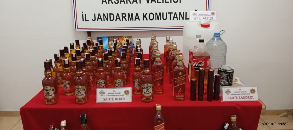AKSARAY DA JANDARMA KACAK ALKOL OPERASYONU