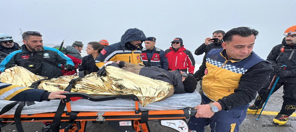Hasan Dağı'nda Dağcı Kurtarıldı: Kan Şekeri Düşmesi Nedeniyle Fenalaştı