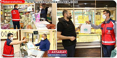Aksaray Belediyesi Esnaflara Maske ve Eldiven Dağıttı