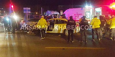 Aksaray’da İki Otomobil Kafa Kafaya Çarpıştı; 5 Yaralı