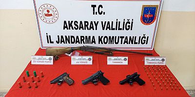 Aksaray İl Jandarma Komutanlığı sorumluluk bölgesinde yasadışı silah imal ve ticaretinin önlenmesine yönelik kapsamlı çalışmalarımıza aralıksız devam edilmektedir.